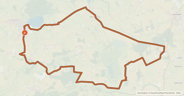 Kartenübersicht der Radroute De Gröne
