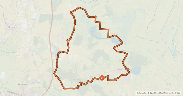 Kartenübersicht der Radroute De Hölter