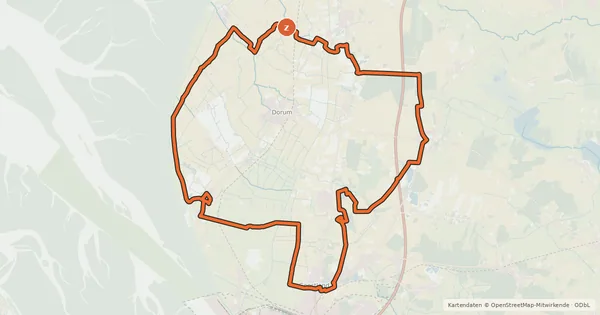 Kartenübersicht der Radroute De Wusten