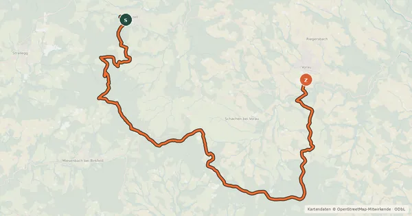 Kartenübersicht der Radroute Der große Jogl - Etappe 4