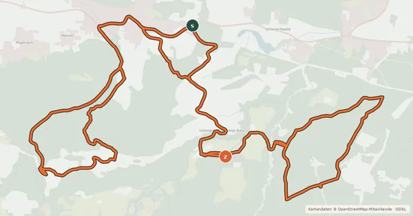 Kartenübersicht der Radroute Der kurze Trail Dreier vom Faaker See