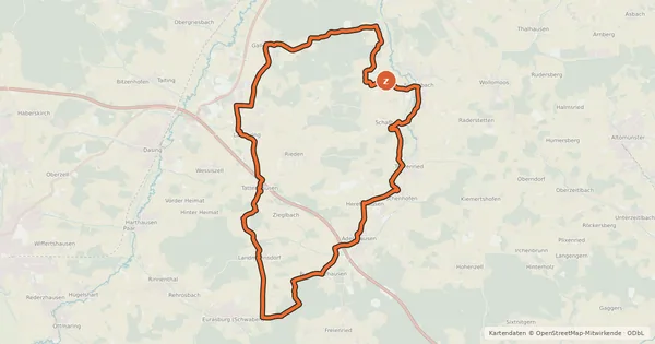 Kartenübersicht der Radroute Deutschherrenweg