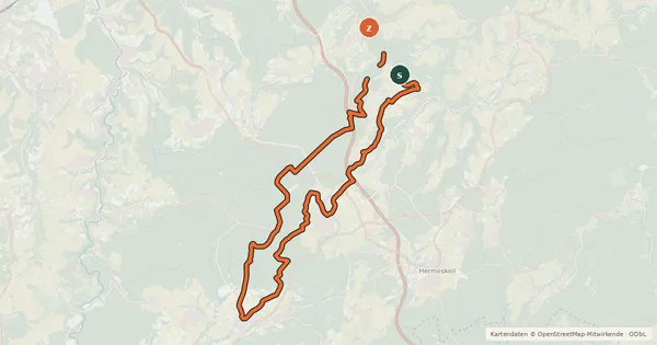 Kartenübersicht der Radroute Dhrontal und mehr