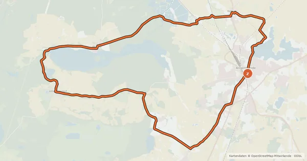 Kartenübersicht der Radroute Die Bibertour