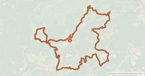 Kartenübersicht der Radroute Die Holzmacherin