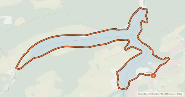 Kartenübersicht der Radroute Diemelsee Schleife