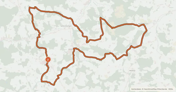 Kartenübersicht der Radroute Dietersburg 1