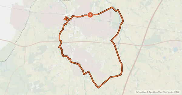 Kartenübersicht der Radroute Dinkel-Goorbach-Tour