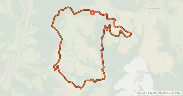 Kartenübersicht der Radroute Distelleiten-Strecke