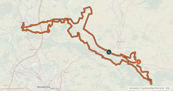Kartenübersicht der Radroute DiVa-Tour