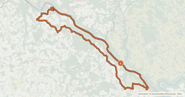 Kartenübersicht der Radroute Donauengtal-Runde