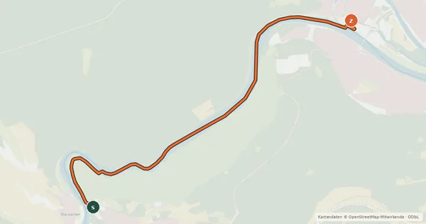Kartenübersicht der Radroute Donauradweg - Fähre Weltenburg-Kelheim