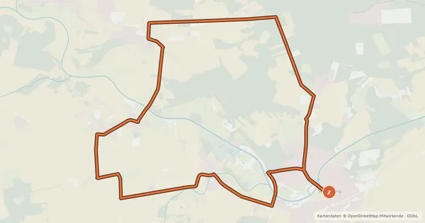 Kartenübersicht der Radroute Dorf und Natur