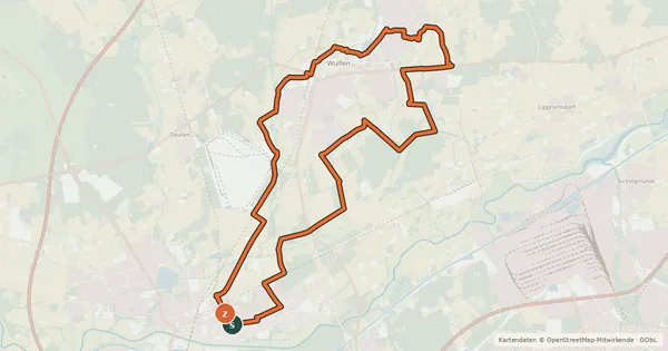 Kartenübersicht der Radroute Dorsten Tour 10
