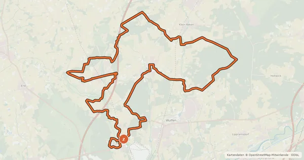 Kartenübersicht der Radroute Dorsten Tour 3