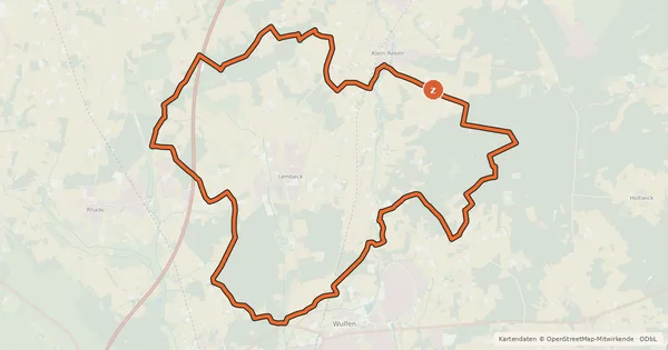 Kartenübersicht der Radroute Dorsten Tour 6