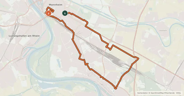 Kartenübersicht der Radroute Drais-Route