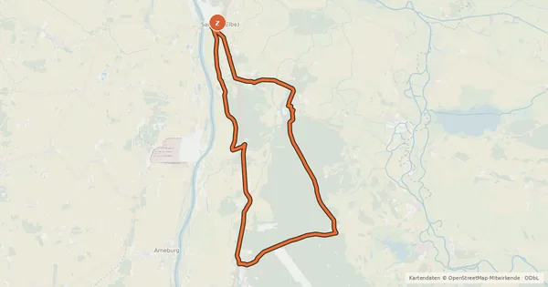 Kartenübersicht der Radroute Drei Seen Route