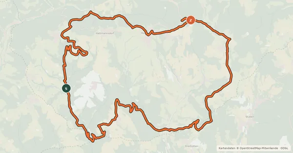 Kartenübersicht der Radroute Dreiländereck-Strecke