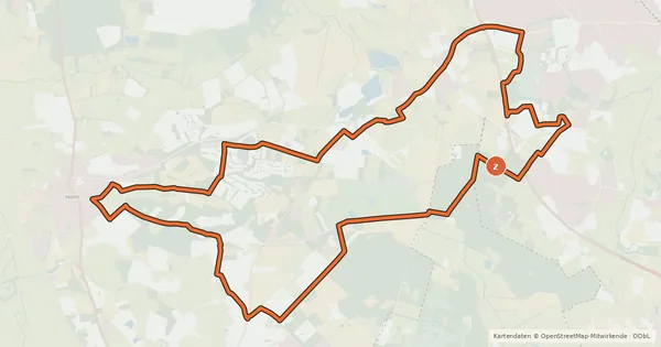 Kartenübersicht der Radroute Dünenroute