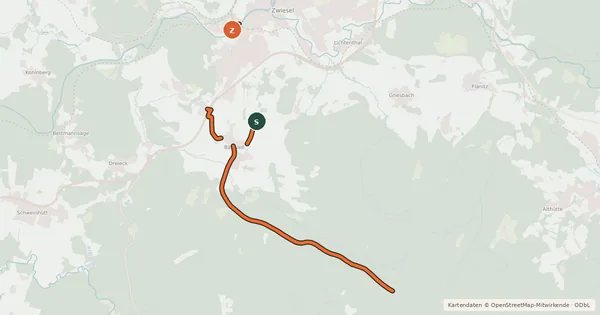 Kartenübersicht der Radroute Durandl-Tour
