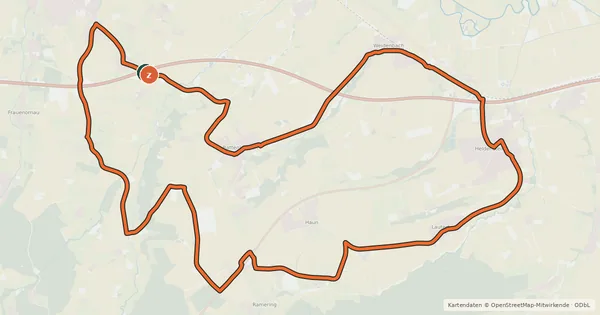 Kartenübersicht der Radroute Durch Berg und Tal
