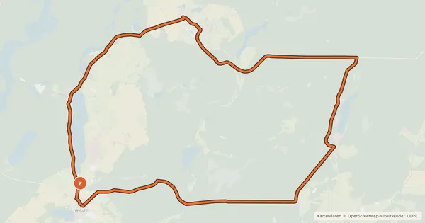 Kartenübersicht der Radroute Durch Wälder, Felder und Goldenbaum