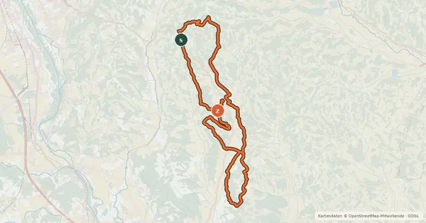 Kartenübersicht der Radroute Dursttour
