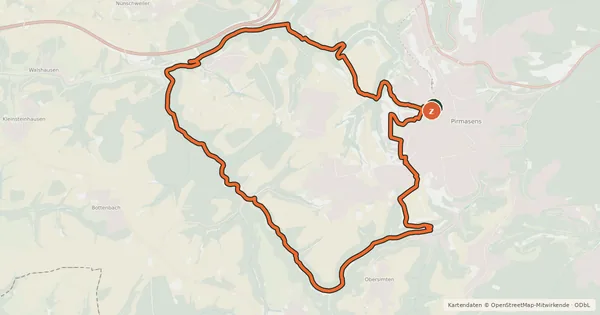 Kartenübersicht der Radroute Dynamikum Rundweg