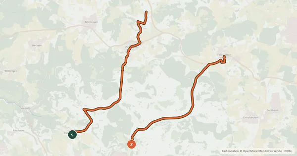 Kartenübersicht der Radroute e-Bike Tour 10 - Leinenweber-Tour