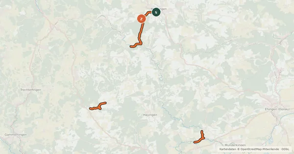 Kartenübersicht der Radroute e-Bike Tour 6 - Albhof-Tour