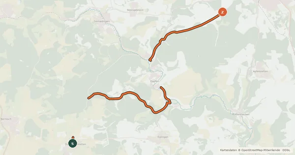 Kartenübersicht der Radroute e-Bike Tour 9 - Genuss-Tour