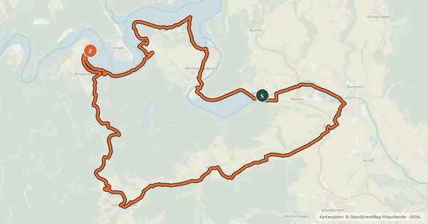 Kartenübersicht der Radroute Ederseeradweg ER3