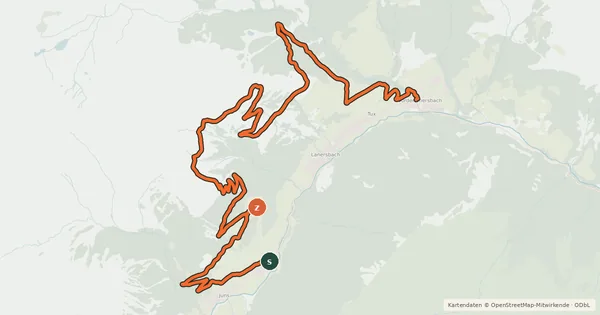 Kartenübersicht der Radroute Eggalm - Brandalm Runde
