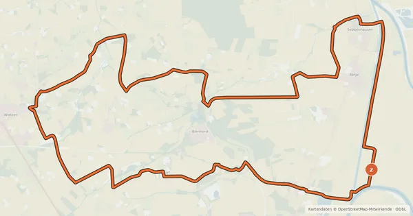 Kartenübersicht der Radroute Eichen Tour