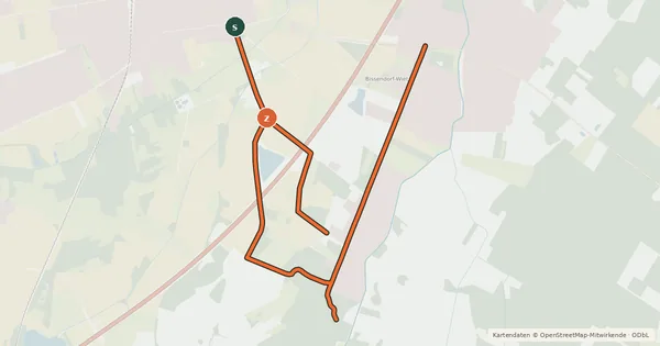 Kartenübersicht der Radroute Eichenkreuzburgweg