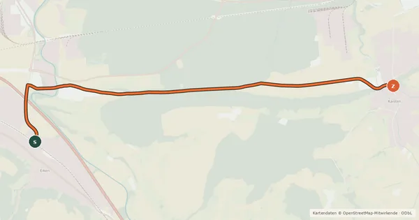 Kartenübersicht der Radroute Eiken-Laufenburg