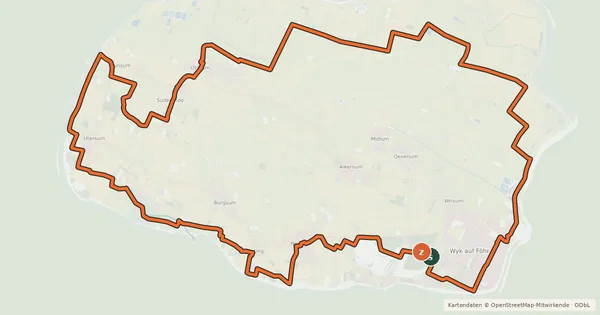 Kartenübersicht der Radroute Eilun Tour