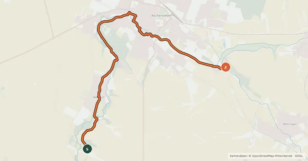 Kartenübersicht der Radroute Eine-Radweg