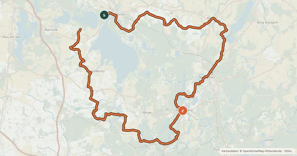 Kartenübersicht der Radroute Eiszeitroute (Rundroute 2)