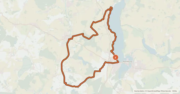 Kartenübersicht der Radroute Eiszeittour