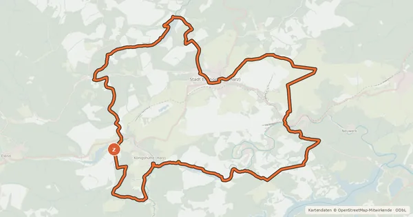 Kartenübersicht der Radroute EL1 Bodfeldtour