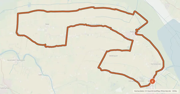 Kartenübersicht der Radroute Elbmarschroute