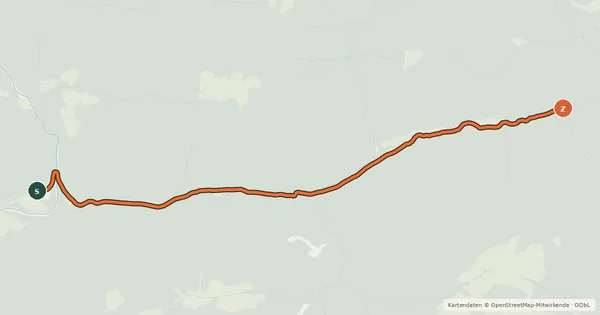 Kartenübersicht der Radroute Ellbach