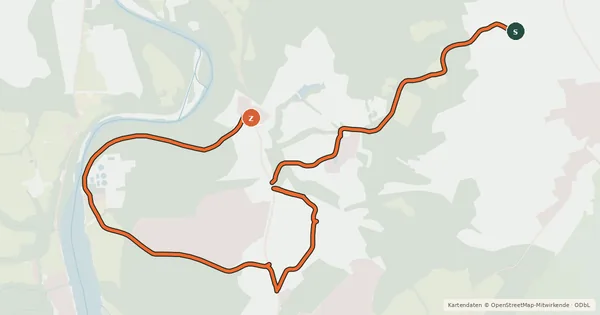 Kartenübersicht der Radroute Ellbach - Isar