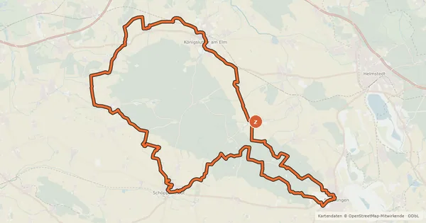 Kartenübersicht der Radroute Elmkreisel