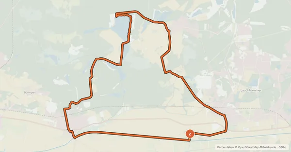 Kartenübersicht der Radroute Elster-Lauch-Tour
