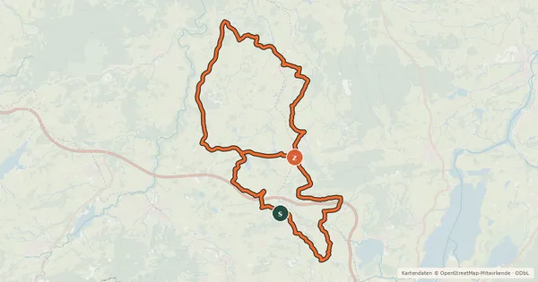 Kartenübersicht der Radroute Emmentaler Radweg