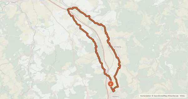 Kartenübersicht der Radroute Emsbach Wörsbach Radweg