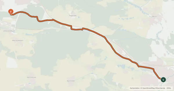 Kartenübersicht der Radroute Emskirchen - Neustadt a.d. Aisch